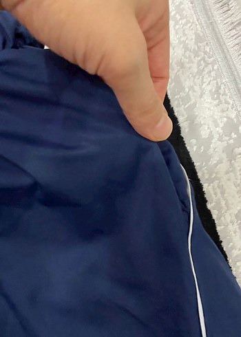 Erkek Parlak Lacivert Fermuarlı Eşofman Altı - Görsel 3