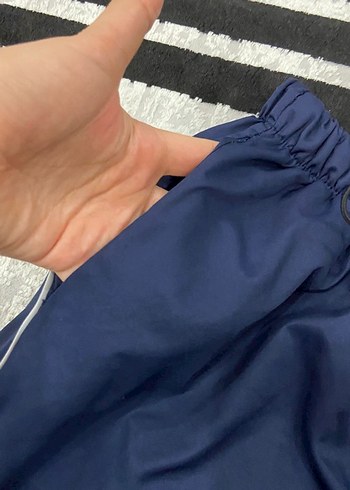 Erkek Parlak Lacivert Fermuarlı Eşofman Altı - Görsel 4