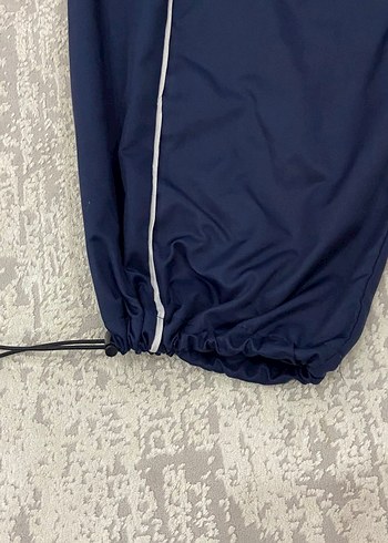Erkek Parlak Lacivert Fermuarlı Eşofman Altı - Görsel 2