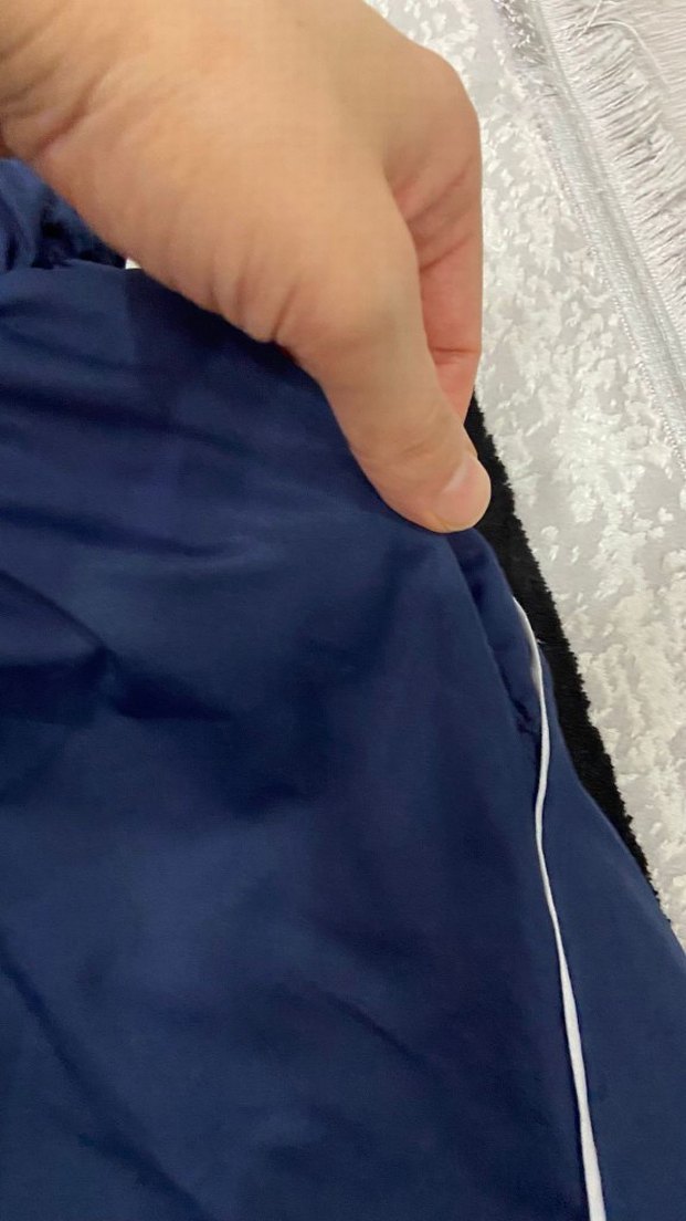 Erkek Parlak Lacivert Fermuarlı Eşofman Altı - Görsel 3