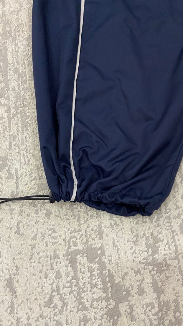 Erkek Parlak Lacivert Fermuarlı Eşofman Altı - Görsel 2