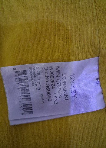 Erkek Çocuk Parlak Sarı Fermuarlı Yağmurluk - Görsel 5