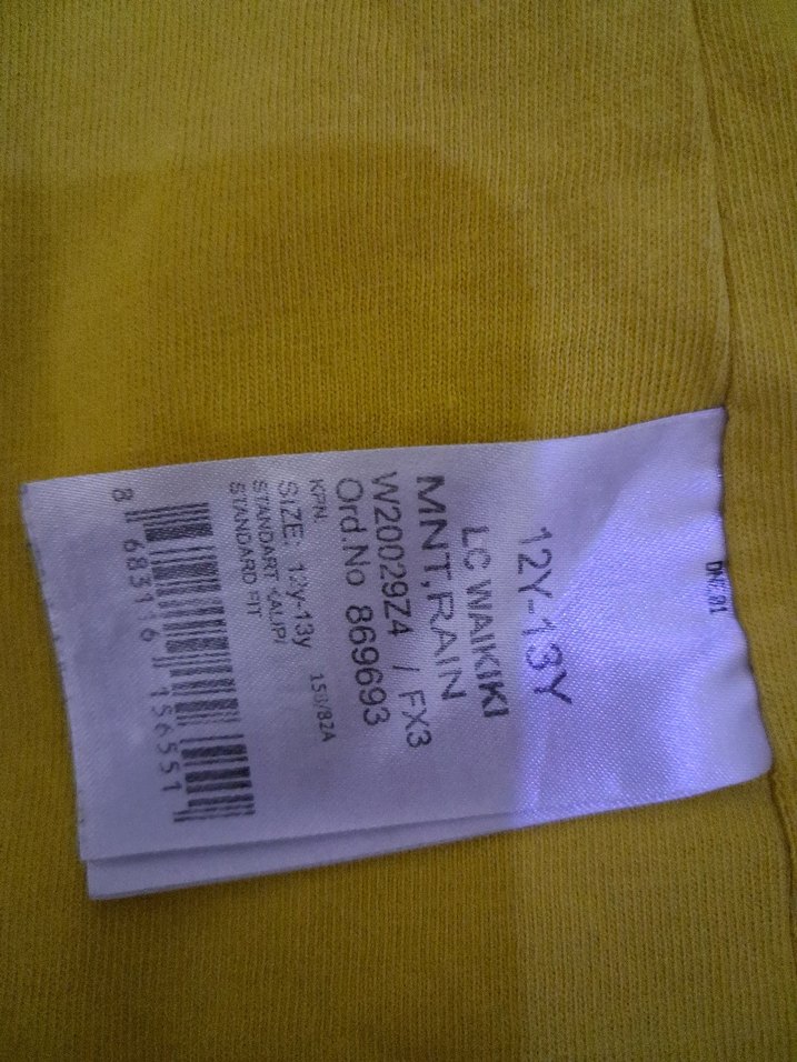 Erkek Çocuk Parlak Sarı Fermuarlı Yağmurluk - Görsel 5