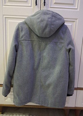 Gri Erkek Çocuk Düğmeli Kaban - Görsel 2