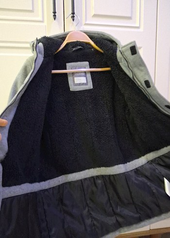 Gri Erkek Çocuk Düğmeli Kaban - Görsel 9