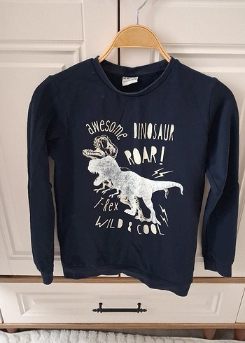 Erkek Çocuk Gri Uzun Kollu Baskılı Sweatshirt - Görsel 3