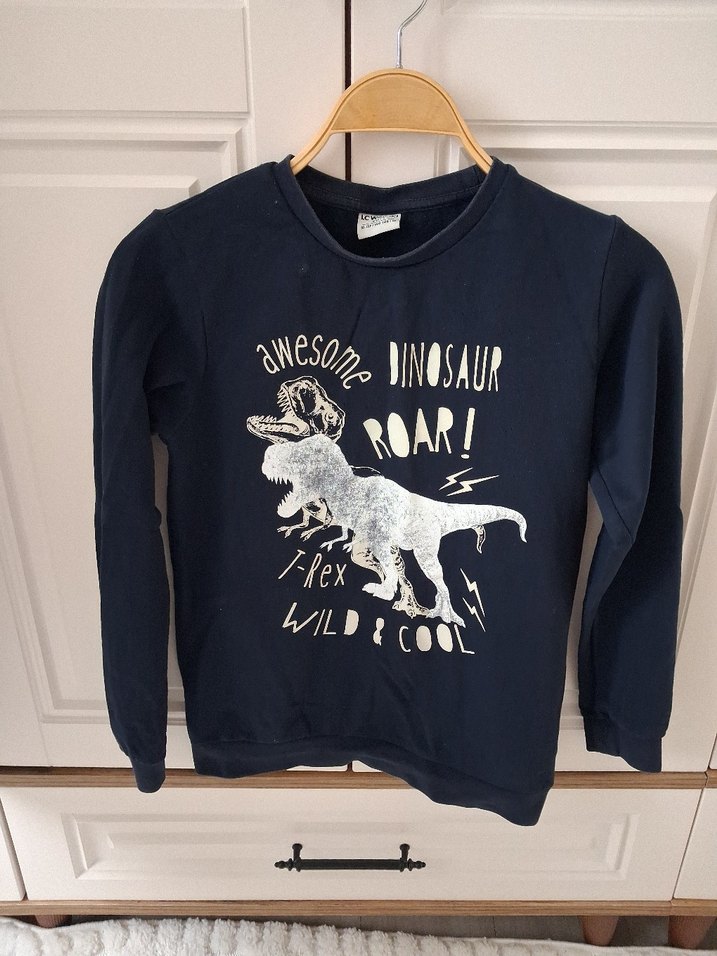 Erkek Çocuk Gri Uzun Kollu Baskılı Sweatshirt - Görsel 3