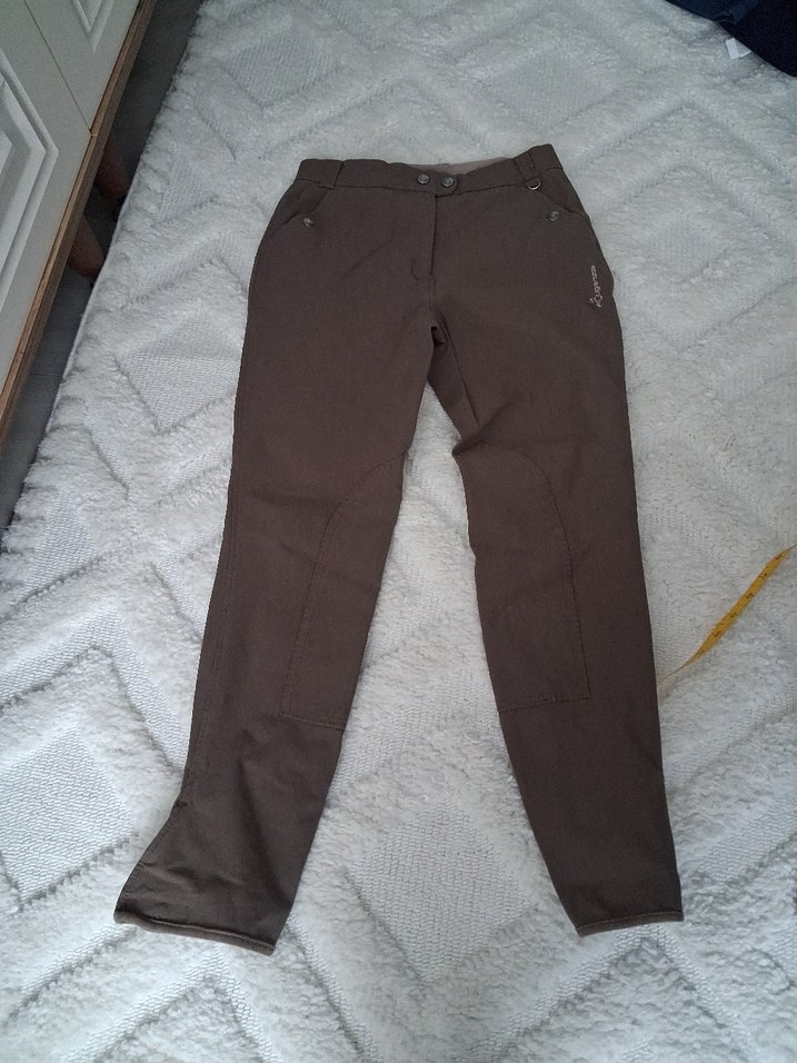 Decathlon Fouganza Erkek Binicilik Pantolonu - Koyu kahve - Görsel 2