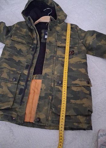 Erkek Çocuk Kamuflaj Desenli Düğmeli Mont - Görsel 7