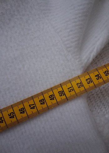 Beyaz Yüksek Yakalı Örgü Kadın Sweatshirt - Görsel 3