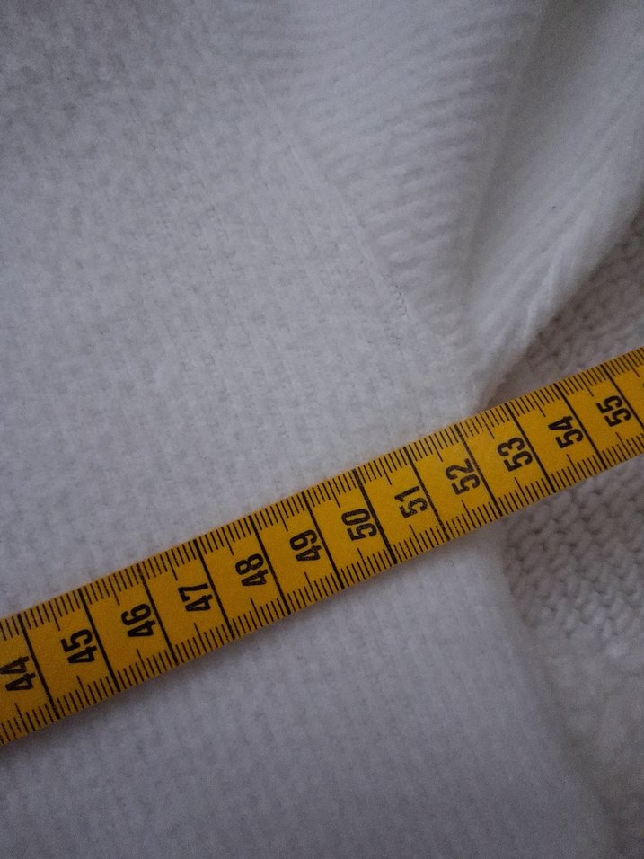 Beyaz Yüksek Yakalı Örgü Kadın Sweatshirt - Görsel 3