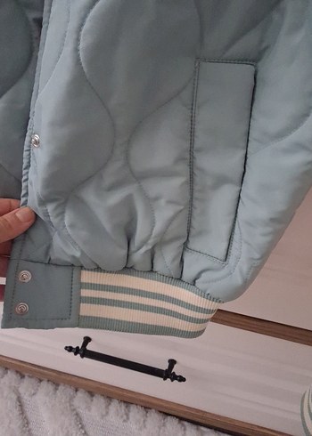 Düğmeli Kadın Pastel Bomber Ceket - Görsel 5