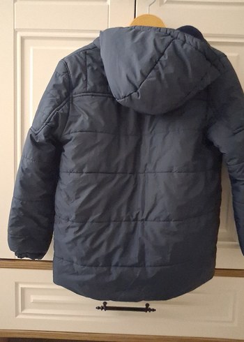 Düğmeli Erkek Çocuk lacivert Mont - Görsel 7