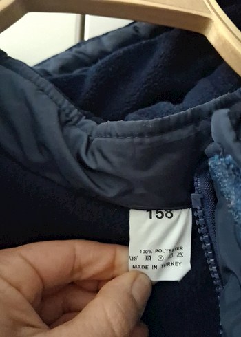 Düğmeli Erkek Çocuk lacivert Mont - Görsel 3