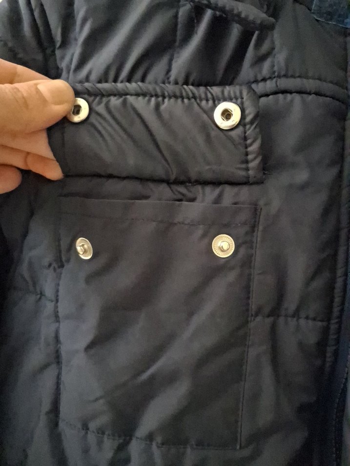 Düğmeli Erkek Çocuk lacivert Mont - Görsel 5