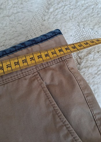 Bej Pamuklu Kemerli Erkek Pantolon - Görsel 8