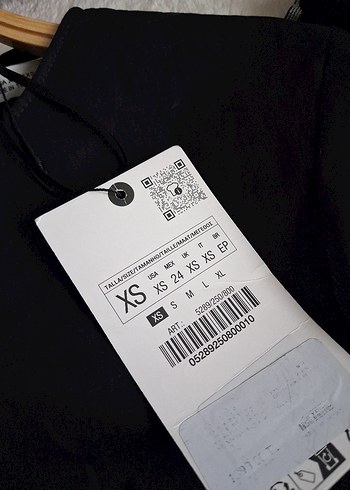 Zara Siyah Kısa Kollu Keten Bluz - Görsel 8