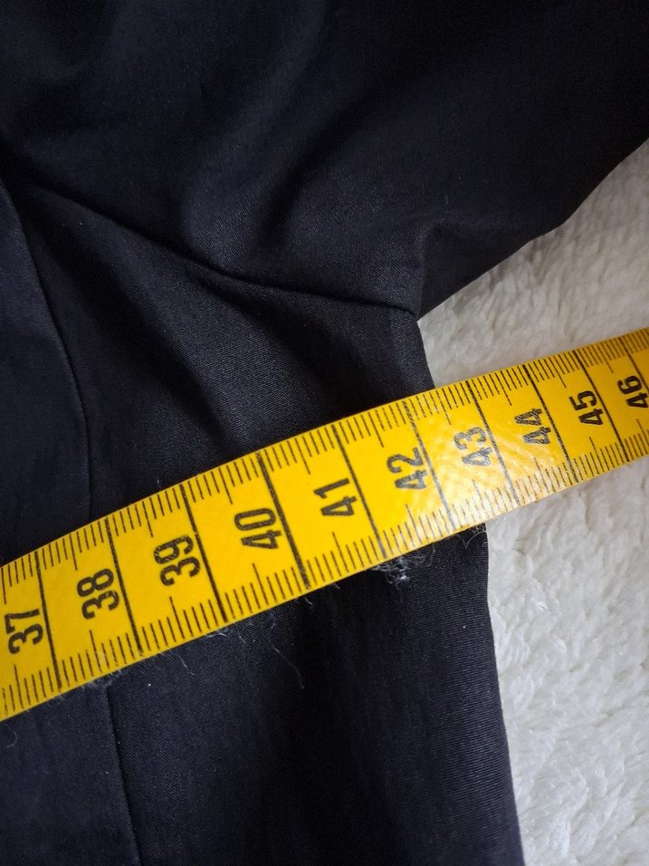 Zara Siyah Kısa Kollu Keten Bluz - Görsel 5