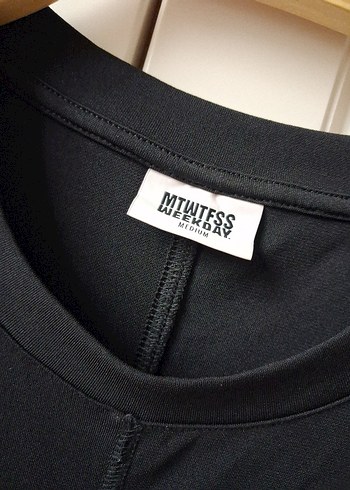 Siyah Kadın Uzun Kollu Keten Sweatshirt - Görsel 2