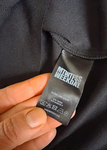 Siyah Kadın Uzun Kollu Keten Sweatshirt - Görsel 6