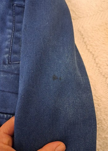 Düğmeli Kapüşonlu Erkek Çocuk Kot mont - Görsel 6