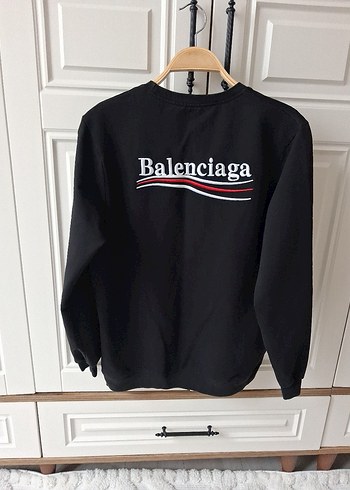 Balenciaga Siyah Pamuklu Sweatshirt - Görsel 6
