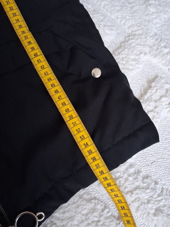 Kadın Siyah Kapüşonlu Fermuarlı Mont - Görsel 5