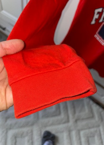 Kırmızı Baskılı Erkek Çocuk Sweatshirt - Görsel 5