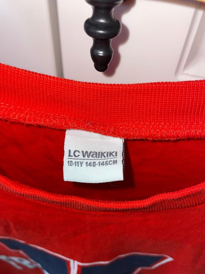 Kırmızı Baskılı Erkek Çocuk Sweatshirt - Görsel 4