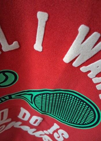 Kırmızı Baskılı erkek çocuk Sweatshirt - Görsel 5