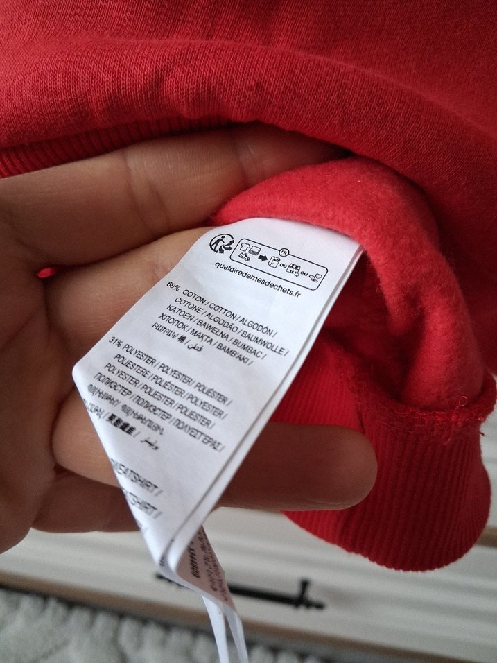 Kırmızı Baskılı erkek çocuk Sweatshirt - Görsel 3