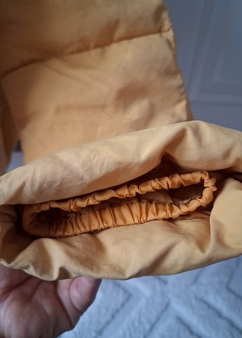 Sarı Midi Kadın Kışlık Mont - Görsel 7