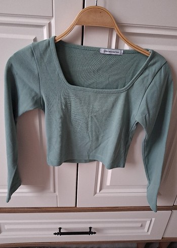 Kadın Gri Mini Uzun Kollu Sweatshirt - Görsel 3