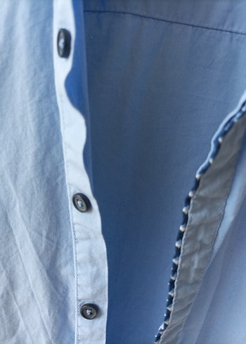 8 Yaş Beden mavi Renk Erkek çocuk Mavi Denim Kısa Kollu Gömlek