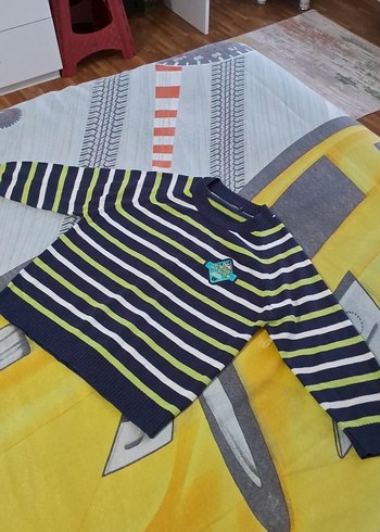 LC Waikiki Çizgili Renkli Erkek Çocuk Triko Kazak