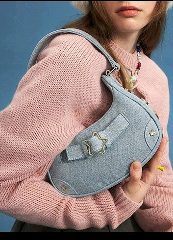 Sheinside Shein mavi çanta