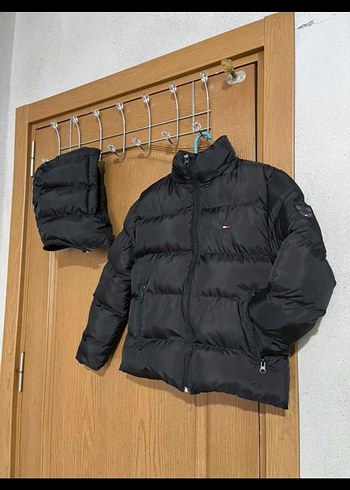 çocuk kalın şişme mont beyaz 11 12 yaş - Görsel 4