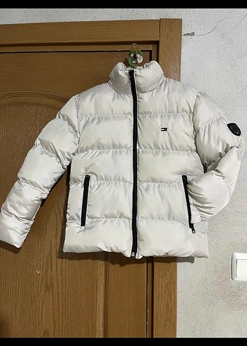 çocuk kalın şişme mont beyaz 7 8 yaş - Görsel 3