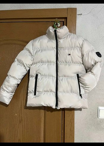 çocuk kalın şişme mont beyaz 7 8 yaş - Görsel 2