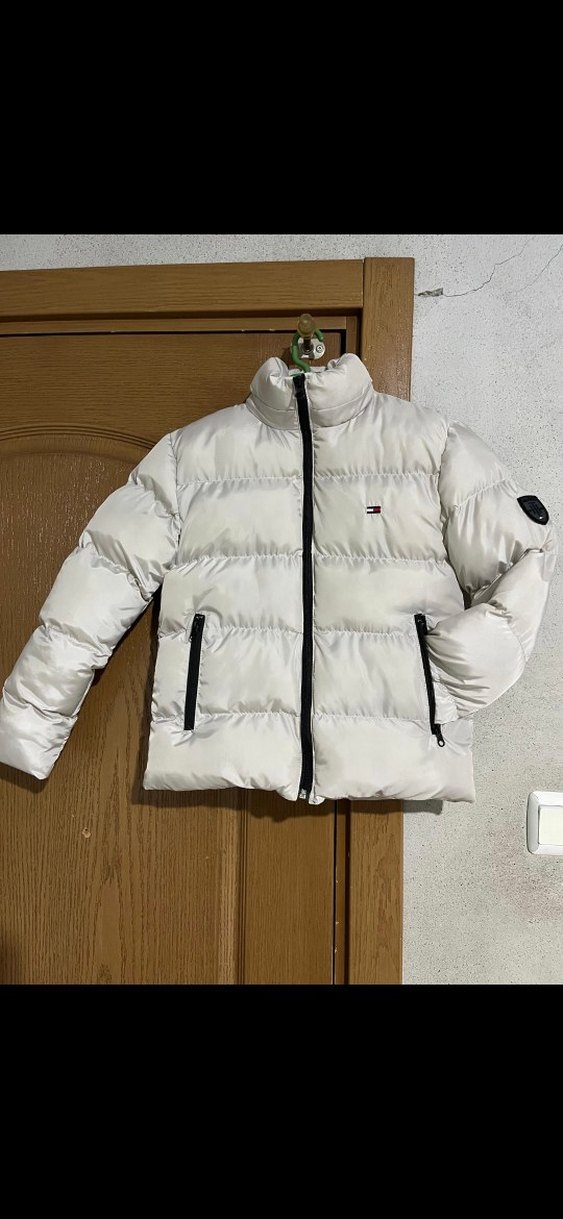 çocuk kalın şişme mont beyaz 7 8 yaş - Görsel 3