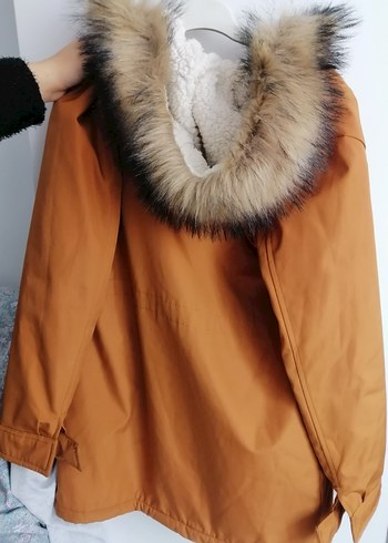 s Beden Kadın Camel Midi Street Wear Mont