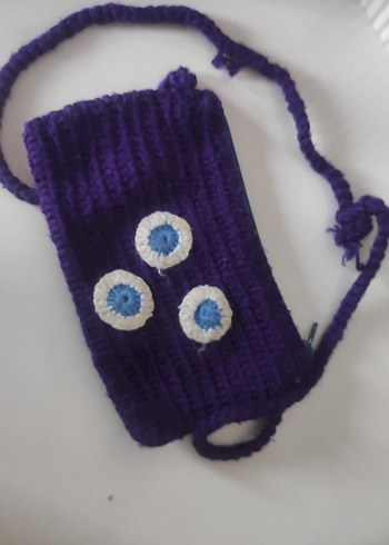 Örme desenli ipli fermuarlı cüzdan - Görsel 3