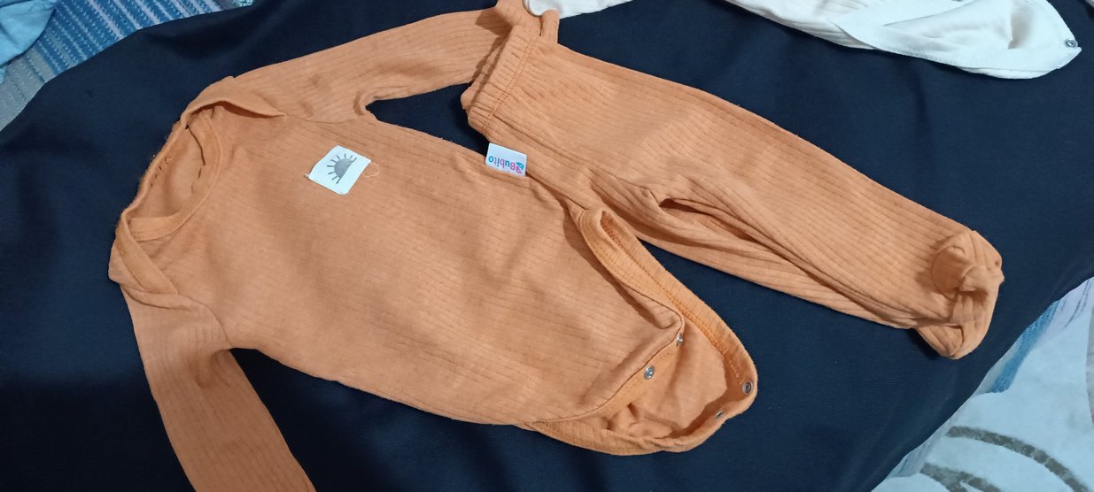 Bebek Kız Uzun Kollu Baskılı Bej Takım - Görsel 4