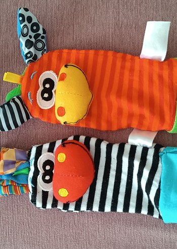 Renkli Diş Kaşıyıcı ve Çıngırak el ayaga takılan oyuncak - Görsel 2