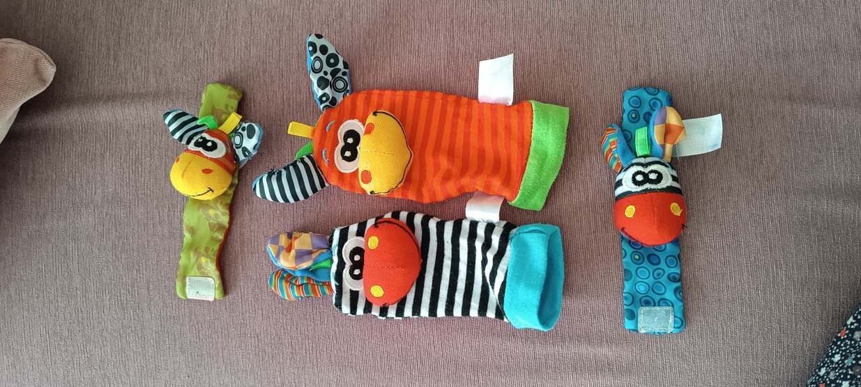 Renkli Diş Kaşıyıcı ve Çıngırak el ayaga takılan oyuncak - Görsel 3