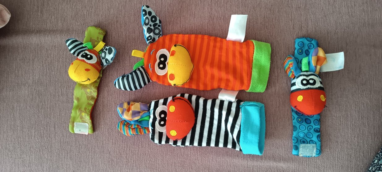 Renkli Diş Kaşıyıcı ve Çıngırak el ayaga takılan oyuncak - Görsel 2