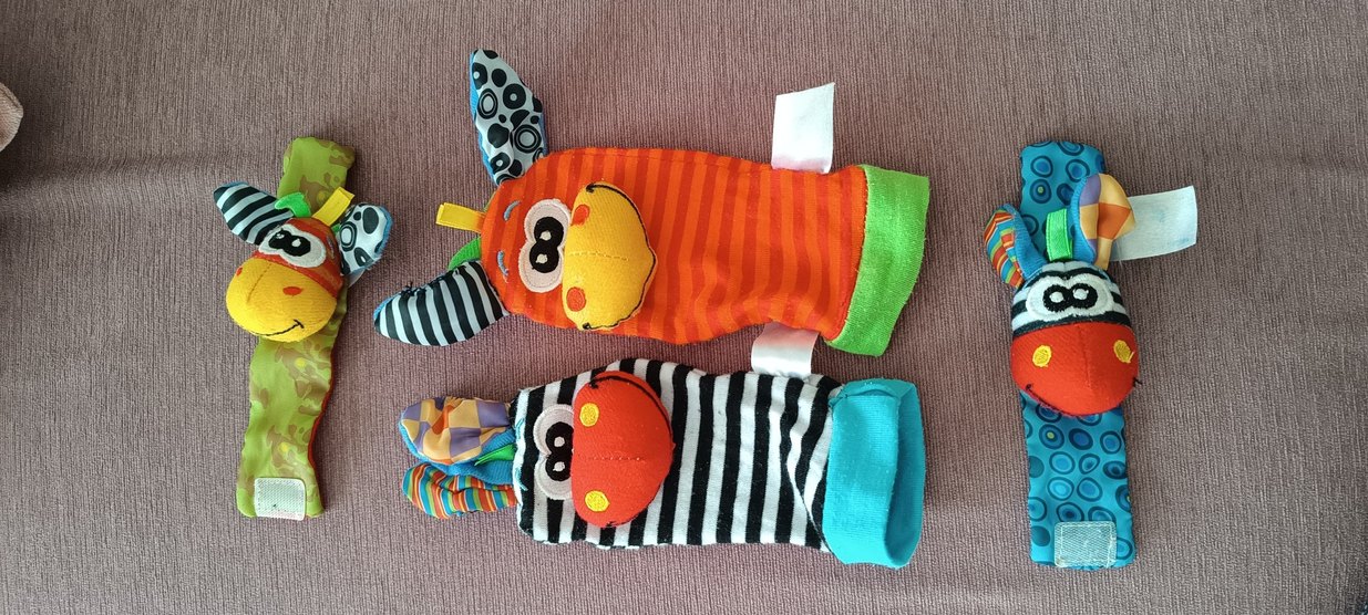 Renkli Diş Kaşıyıcı ve Çıngırak el ayaga takılan oyuncak - Görsel 4