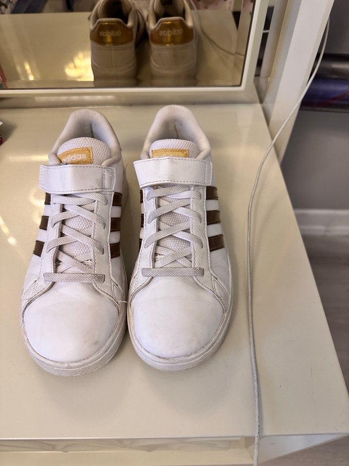 Beyaz çocuk Spor Ayakkabı Velcro Bantlı - Görsel 3