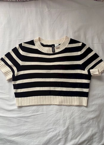 H&M Çizgili Örgü Kadın Triko