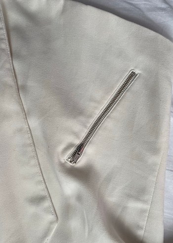 H&M Bej Midi Kadın Blazer Fermuarlı Cepli